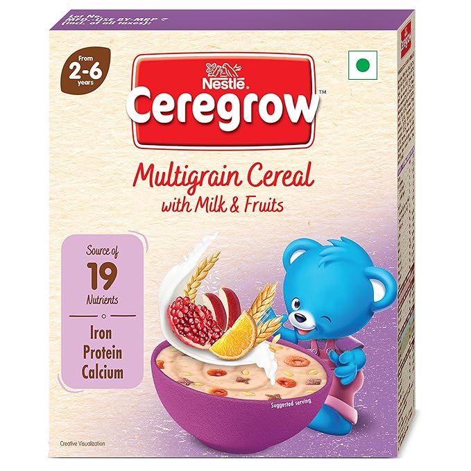 CEREGROW MULTIGRAIN CEREAL WITH  MILK & FRUITS